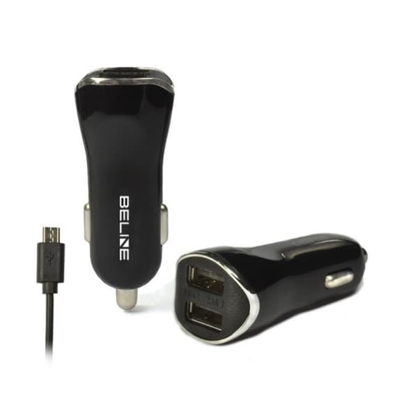 Beline Billaddare USB-A Till USB-A Med Micro-USB Kable - Svart Svart