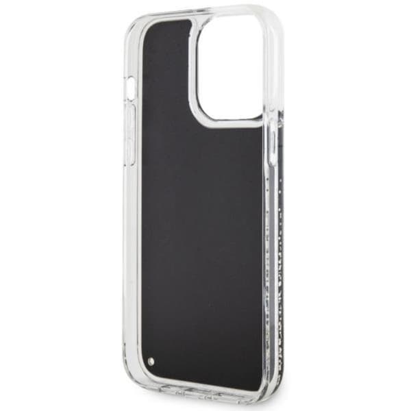 Guess iPhone 14 Pro Max Mobilskal Liquid Glitter Marble - Sort Black