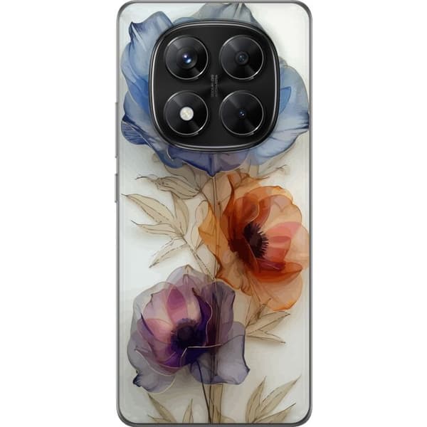 Telefontaske til Xiaomi Redmi Note 14 Pro med silkeblomster