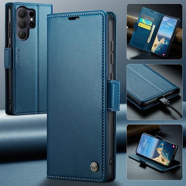 CASEME Galaxy S26 Ultra Plånboksfodral RFID Blocking Blå
