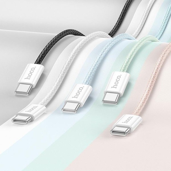 Hoco USB-C till USB-C kabel 2m 60W - Rosa