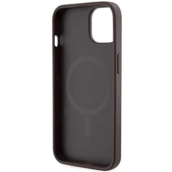 Guess iPhone 14 Plus Mobilskal MagSafe GCube Stripes - Brun Brun