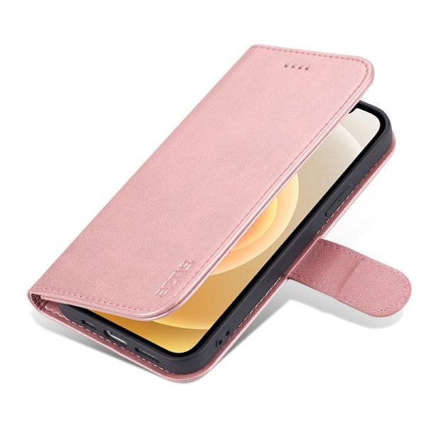 AZNS iPhone 12 Pro Max Plånboksfodral i Konstläder - Roséguld