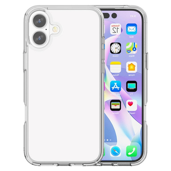 AMORUS Mobilskal till iPhone 17 Shockproof - Clear Vit Transparent