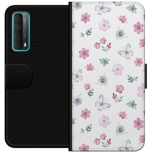 Pungcover til Huawei P smart 2021 med Blomster og sommerfugle
