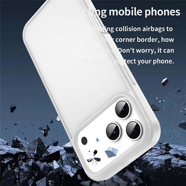 Mobilskal till iPhone 17 Pro Max Skin Touch Matte - Vit Vit