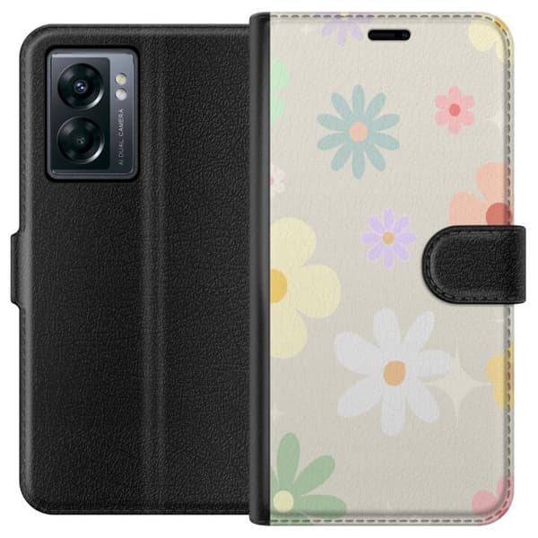 Plånboksfodral till OnePlus Nord N300 med fejdande blommor