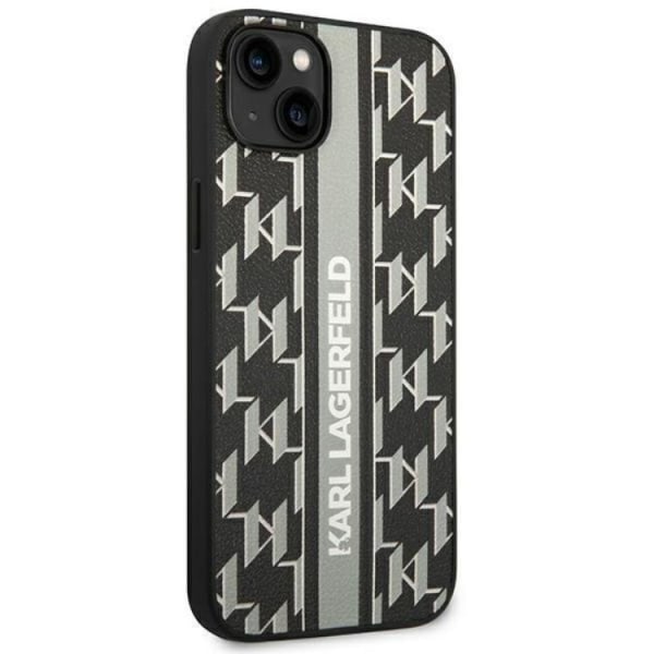 Karl Lagerfeld iPhone 14 Plus Skal Monogram Stripe - Grå