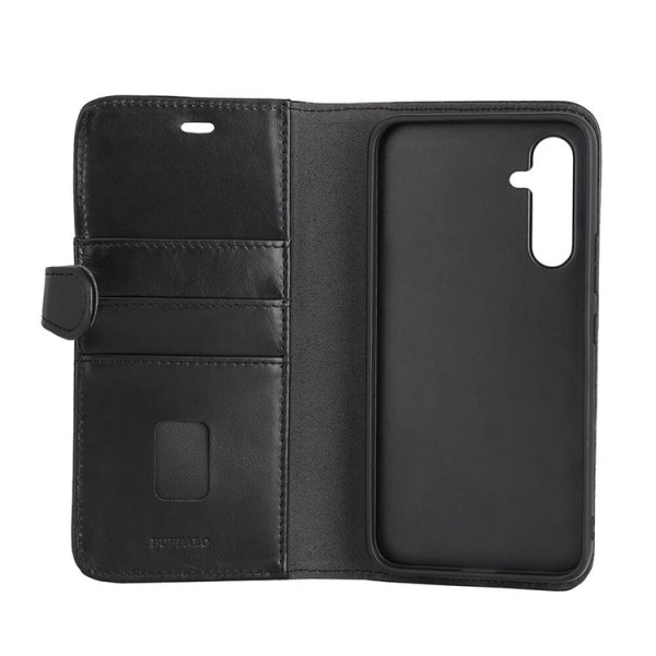Buffalo Galaxy A34 5G Wallet Case 3 korttia - musta