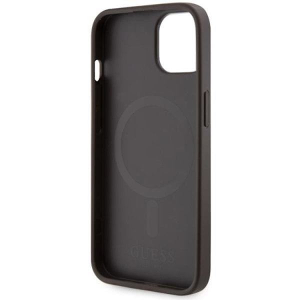 Guess iPhone 14 Mobilskal MagSafe Printed Stripes - Brun