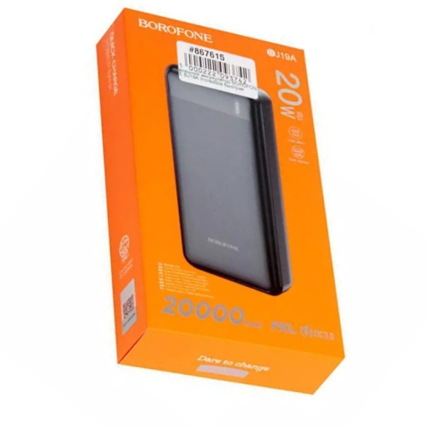 Borofone BJ19A Powerbank 20000mAh - Svart Svart