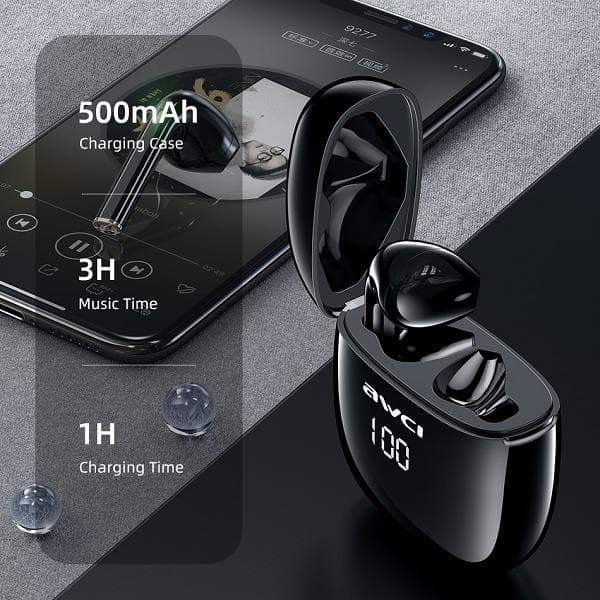Awei TWS Bluetooth In-Ear Hörlurar T28P - Svart Svart