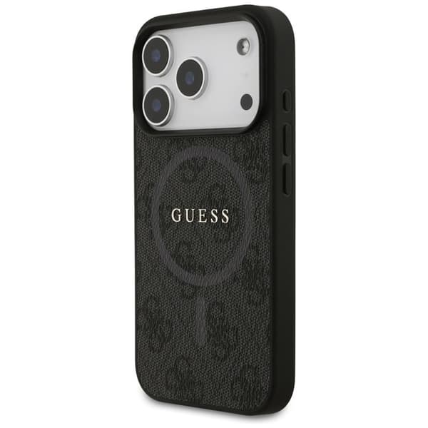 Guess telefontaske til iPhone 17 Pro MagSafe 4G Ring Classic Logo - Sort Svart
