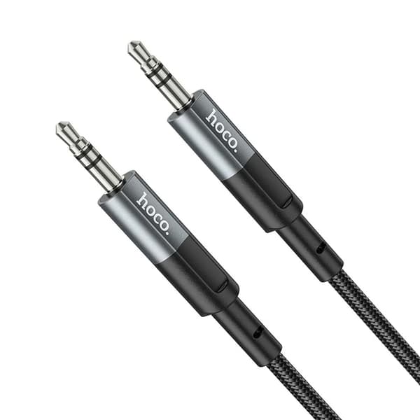 Hoco AUX 3.5mm Jackkabel 1m - Metal Grå Grå