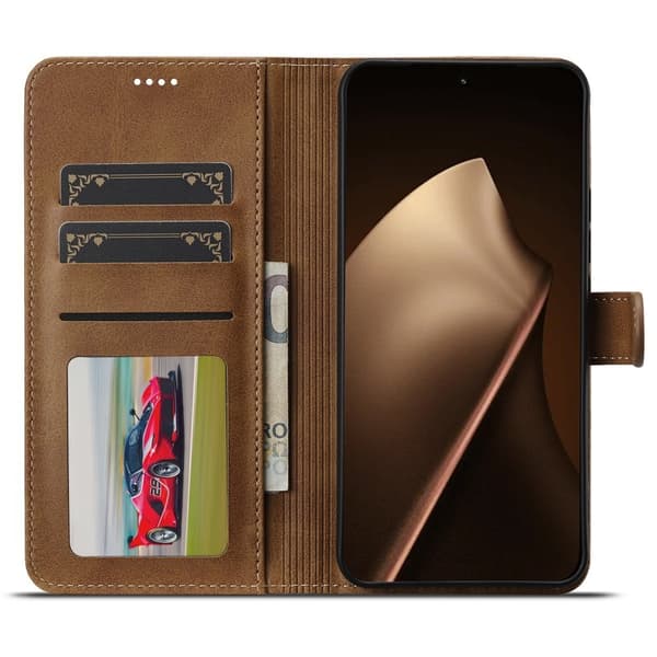LC.IMEEKE Xiaomi 15T Pro Plånboksfodral Konstläder - Gul