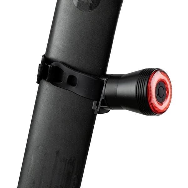 Rockbros Q5 Bagcykel Lys Med Intelligent Stop System - Sort Svart