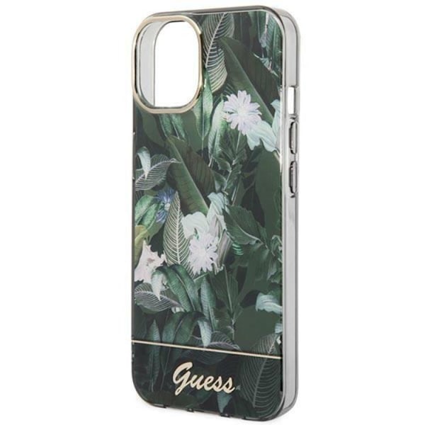 GUESS iPhone 14 Plus -kotelo Jungle Collection - Vihreä Grön