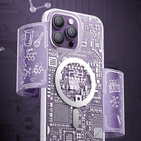 Kingxbar iPhone 14 Pro Cover Magsafe PQY Geek - Sølv