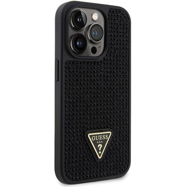Guess iPhone 14 Pro Max Mobilskal Rhinestone Triangle - Svart Svart