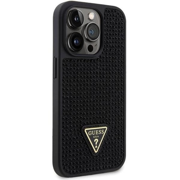 Guess Mobilskal till iPhone 14 Pro Max Rhinestone Triangle - Svart Black