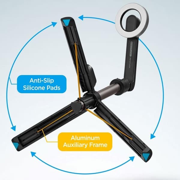 Spigen Magsafe Selfiestick Bluetooth Tripod S571W - Svart Svart