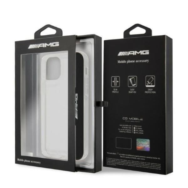 AMG Mobilskal till iPhone 12/12 Pro Electroplate Vertical - Transparent Transparent