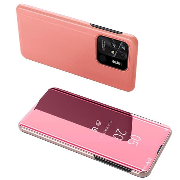 Xiaomi Redmi 10C Etui Clear View Flip - Rosa Rosa