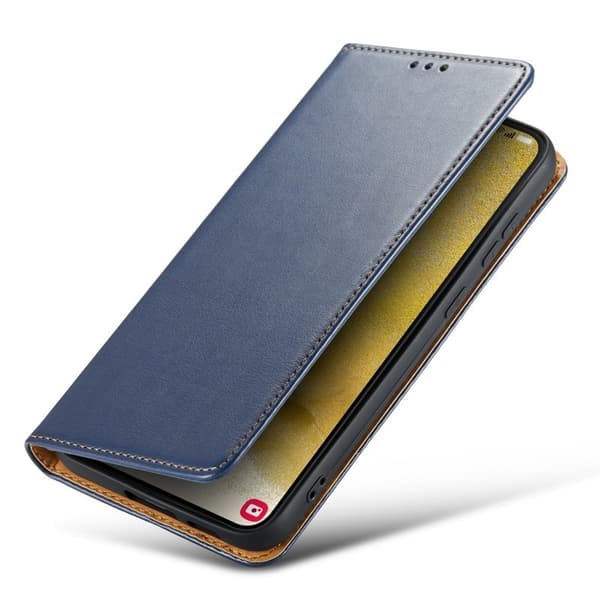 FIERRE SHANN Samsung Galaxy S23 Plånboksfodral Konstläder - Blå