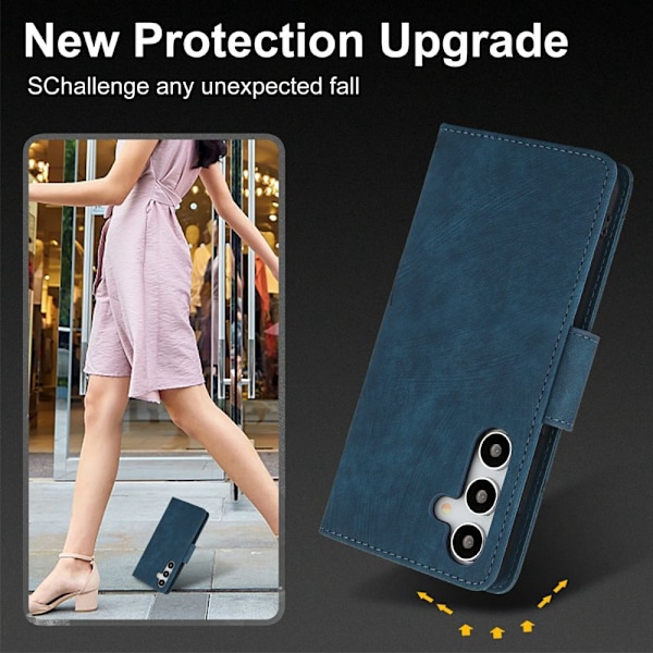 Plånboksfodral för Samsung Galaxy S26 Plus Konstläder - Blå