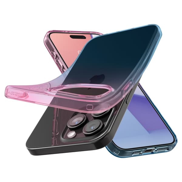 Spigen iPhone 15 Pro Mobilcover Liquid Crystal - Gradation Rosa Rosa