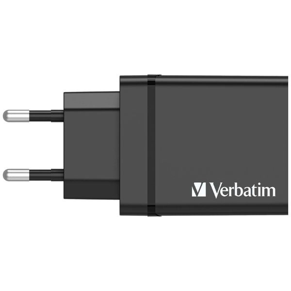 Verbatim Hurtigoplader 30W 3xUSB-A 1xUSB-C PD 3.0 - Sort Svart