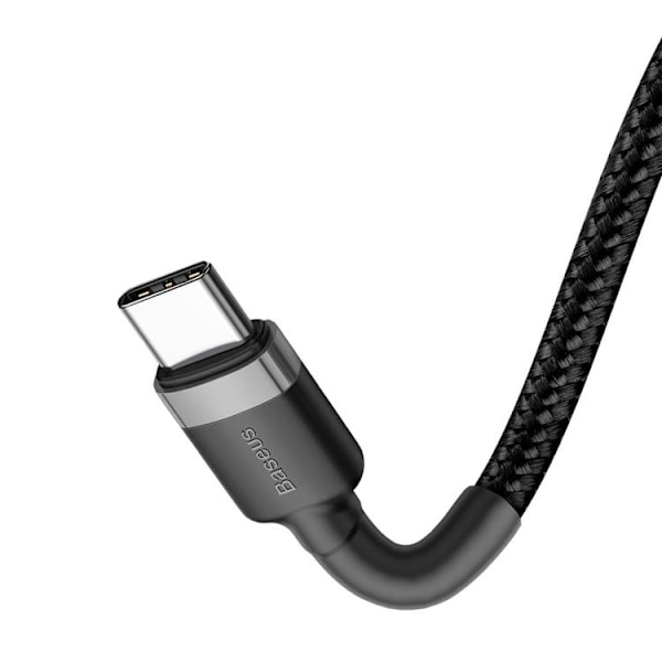 Baseus PD USB-C till USB-C 60W Kabel 2M - Svart/Grå Black