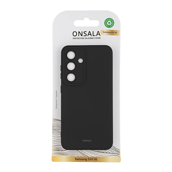 Onsala Telefontaske til Galaxy S24 Silikone Feeling - Sort Black