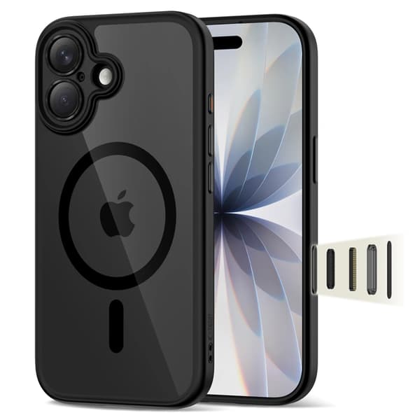 Tech-Protect Telefontaske til iPhone 17 Magsafe Peak - Sort/Klar Transparent