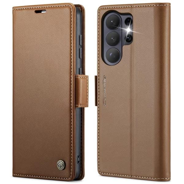 CASEME Galaxy S26 Ultra Plånboksfodral RFID Blocking Brun