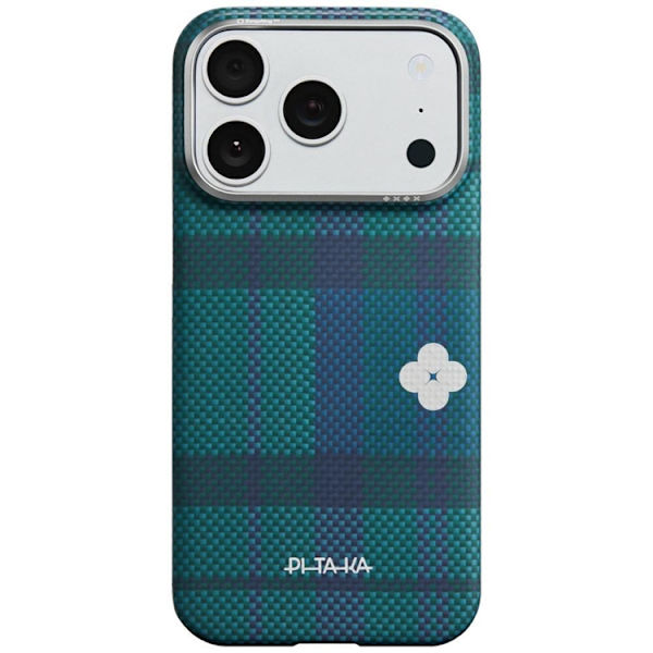 PITAKA Mobilskal För iPhone 17 Pro Magsafe Flora in Grid Edge - Forest Dawn