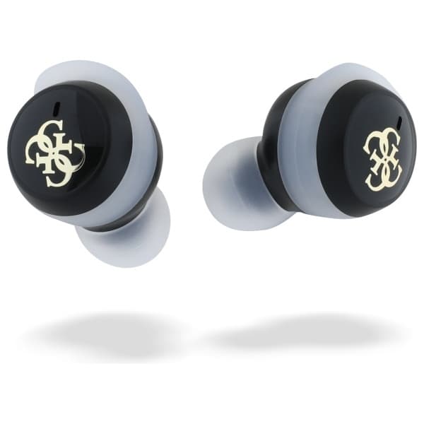 Guess TWS In-Ear Hovedtelefoner Bluetooth Iriserende 4G Trykt Logo - Sort Black