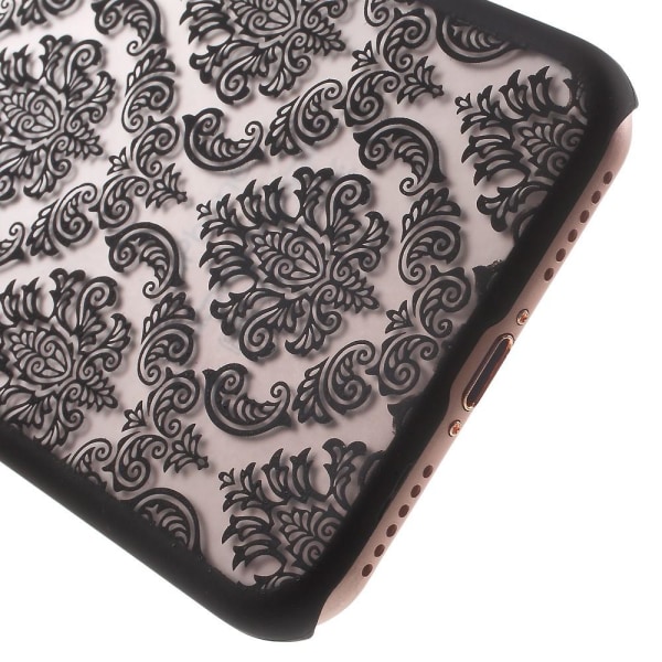 Damask Flowers Mobilskal til iPhone 7/8/SE 2020 - Sort Black