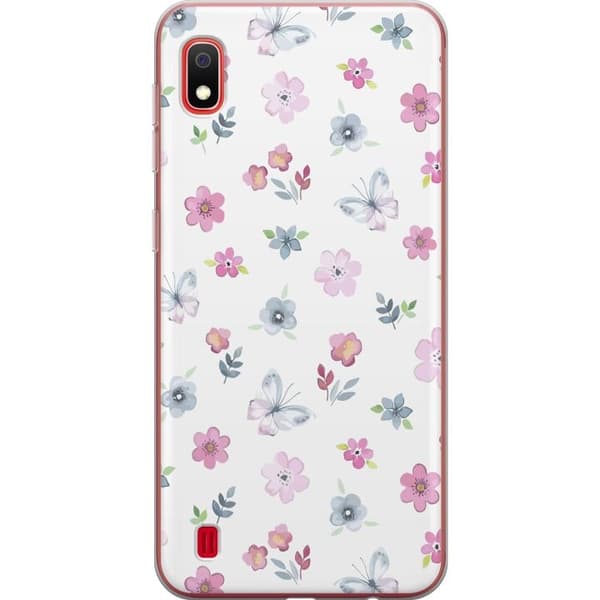 Mobilcover til Samsung Galaxy A10 med blomster og sommerfugle