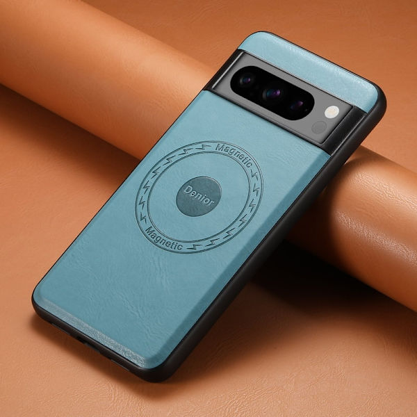 DENIOR Google Pixel 8 Pro Fodral Magnetiskt KonstLäder + PC - Blå