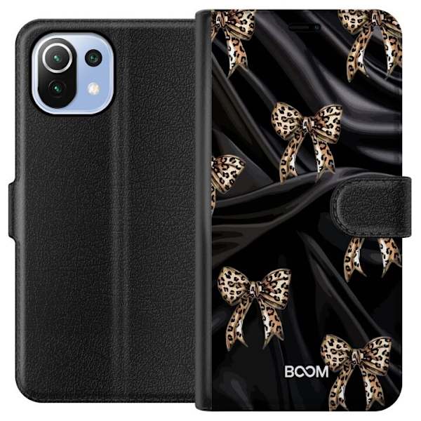 Plånboksfodral till Xiaomi Mi 11 Lite med Leopard Bow