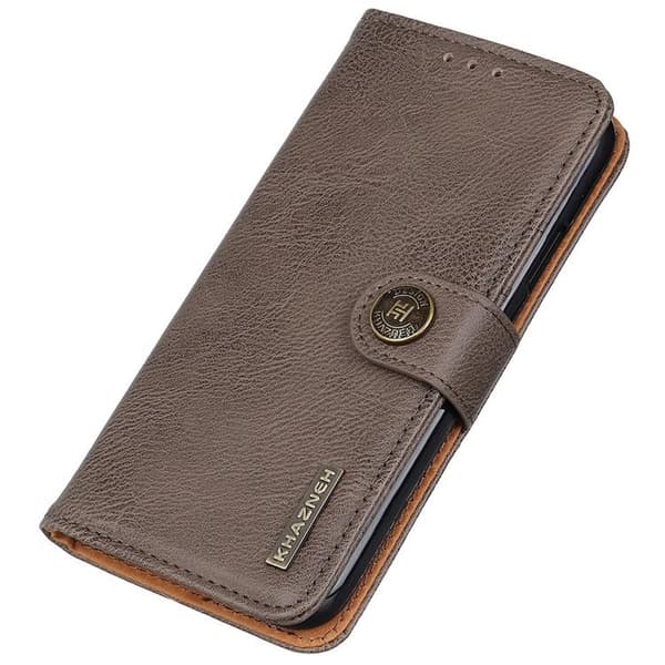 KHAZNEH iPhone 14 Pro Plånboksfodral Retro - Grå Grå