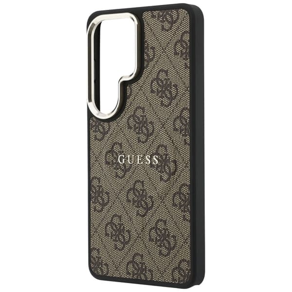 Guess Mobilskal För Galaxy S26 Ultra MagSafe 4G Embossed Ring - Brun Brun