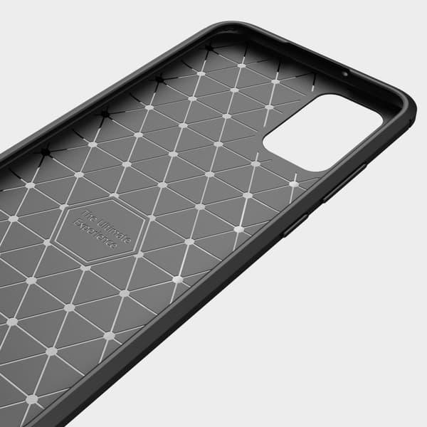 TPU Carbon Cover Galaxy A02S - Sort Black