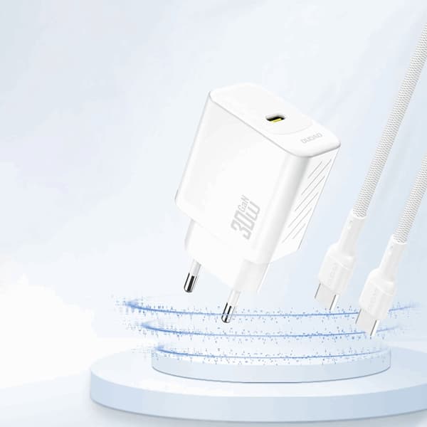 Dudao Snabbladdare 30W A27P PD GaN USB-C - Vit Vit