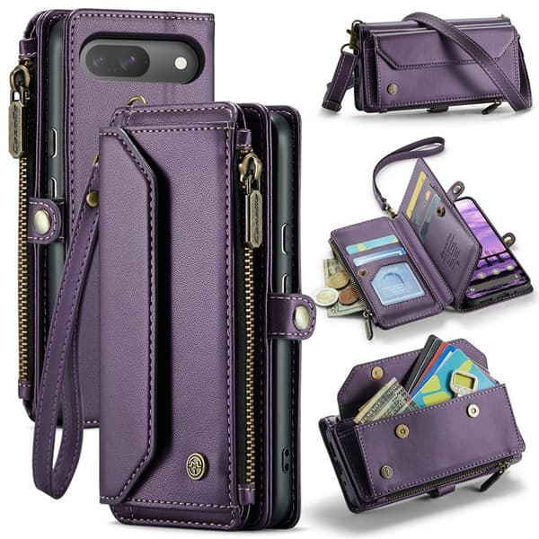 CASEME Google Pixel 10/10 Pro Plånboksfodral RFID Zipper Lila