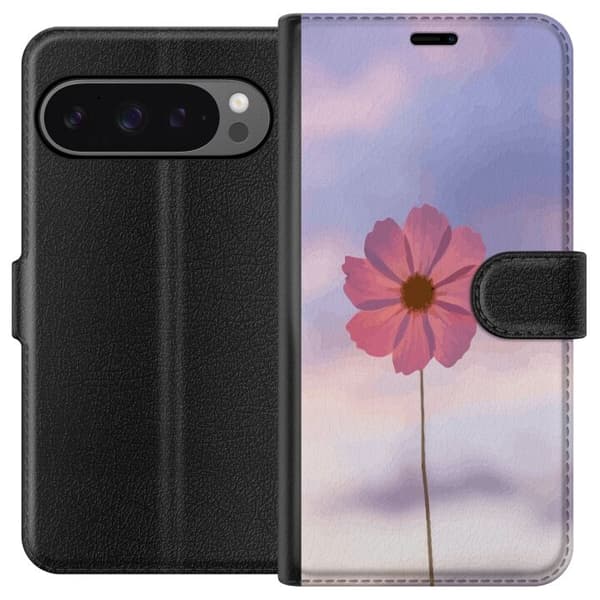 Pung Taske til Google Pixel 9 Pro XL med Lyserød Blomst