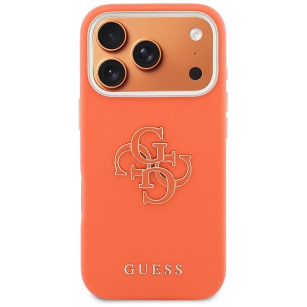 Guess Mobilskal iPhone 17 Pro FW Resin Logo - Orange Orange