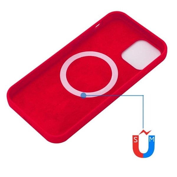 iPhone 14 Plus Skal Magsafe Silicone Ultra Slim - Skrikrosa