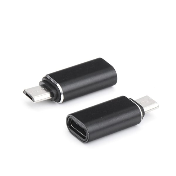 Laddadapter USB-C till Micro USB svart Svart